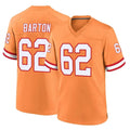 Tuec TB.Buccaneers #62 Graham Barton Player Orange Throwback Home Game Stitched Jerseys