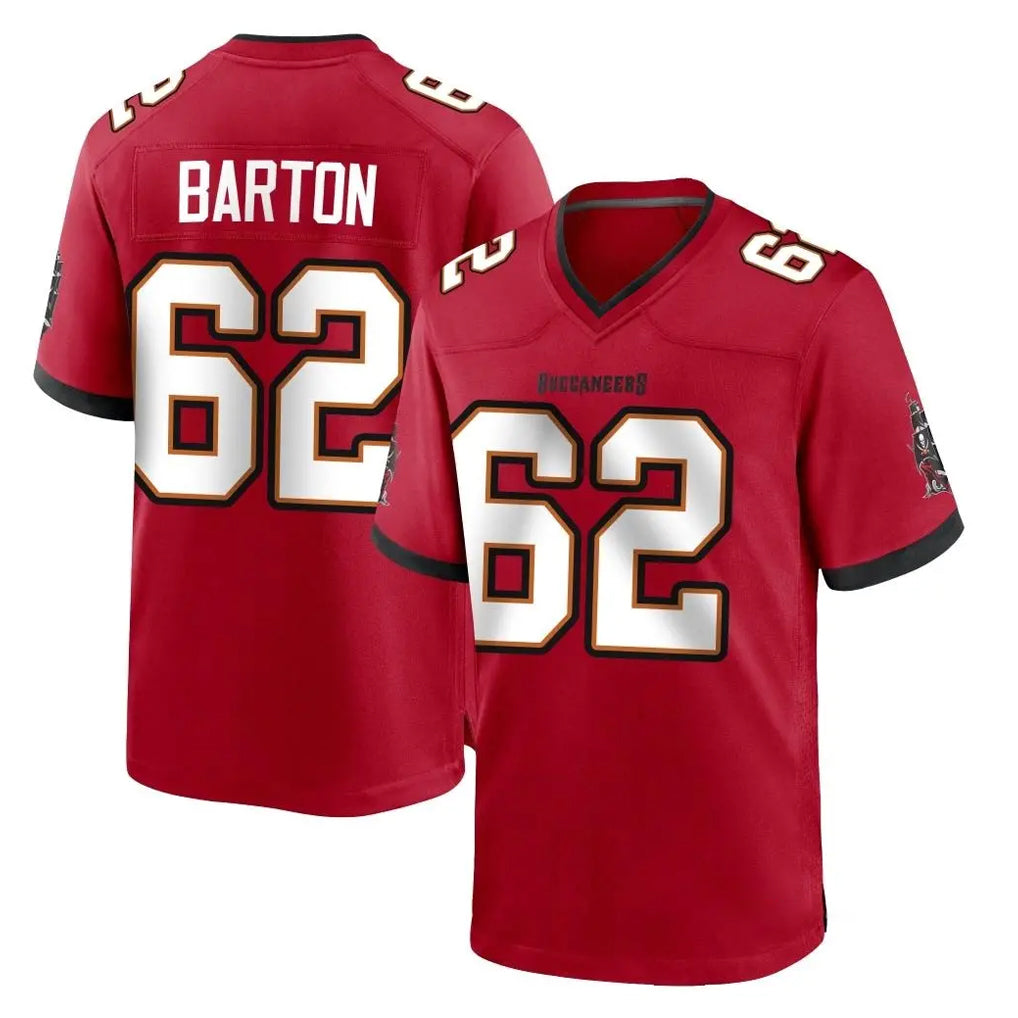 Tuec TB.Buccaneers #62 Graham Barton Player Red Home Game Stitched Jerseys