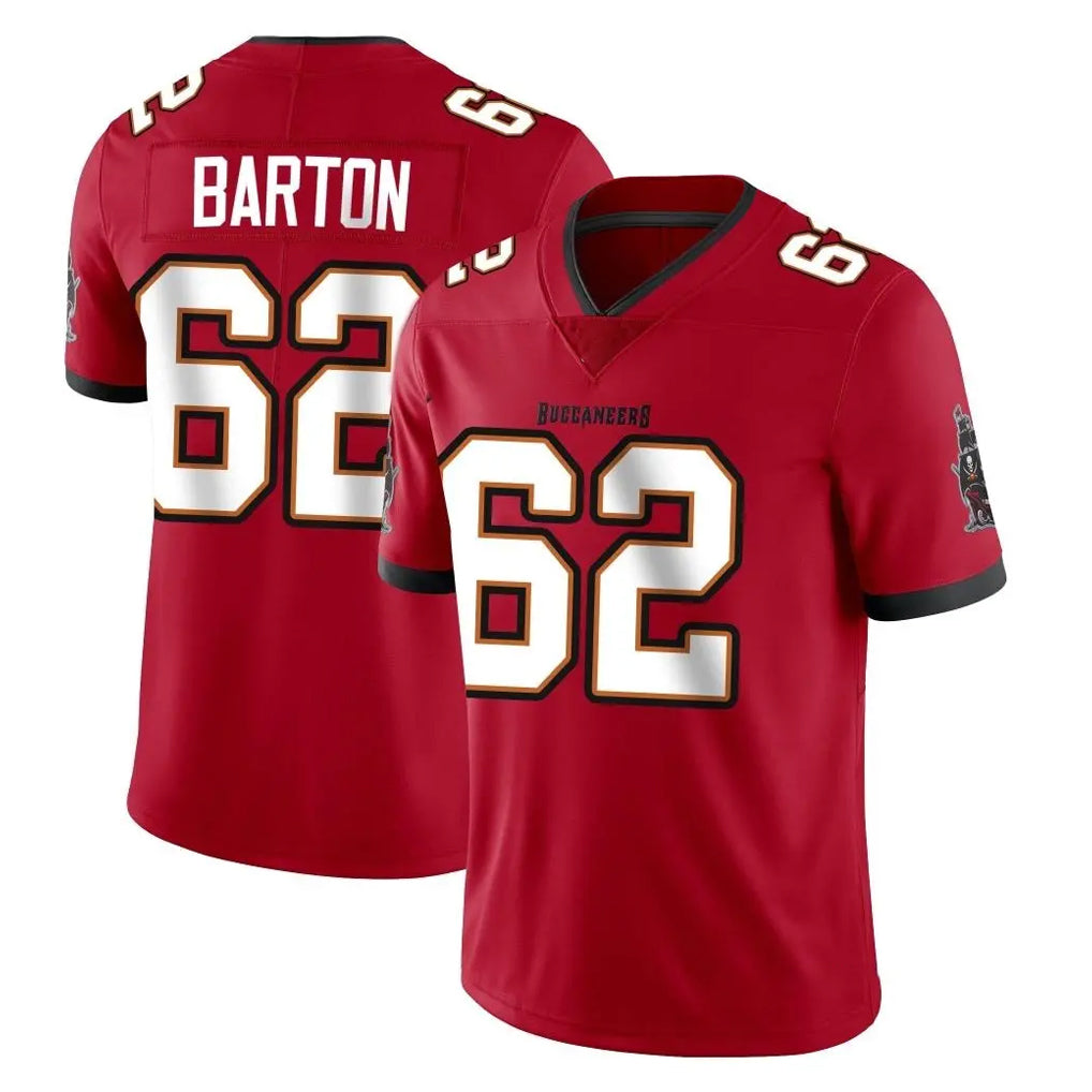 Tuec TB.Buccaneers #62 Graham Barton Player Red Limited Vapor Home Game Stitched Jerseys