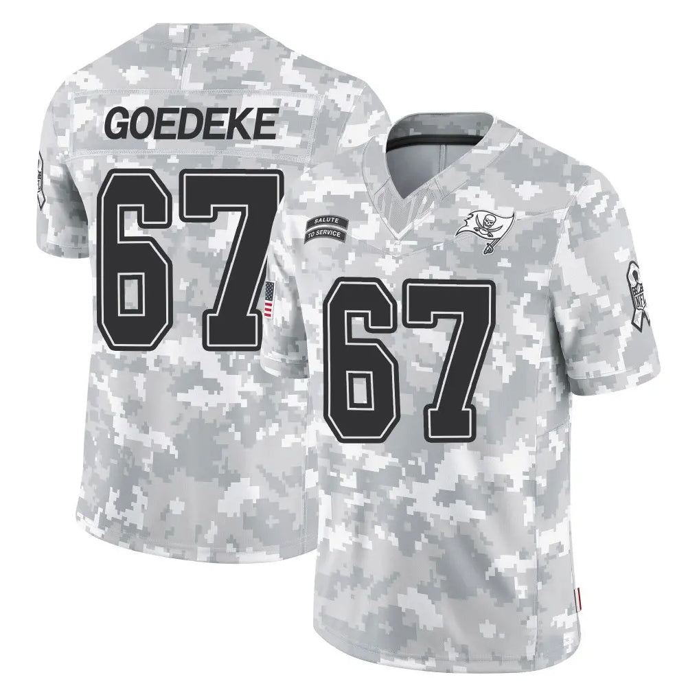 Tuec TB.Buccaneers #67 Luke Goedeke Player Arctic Camo Limited Salute To Service Home Game Stitched Jerseys