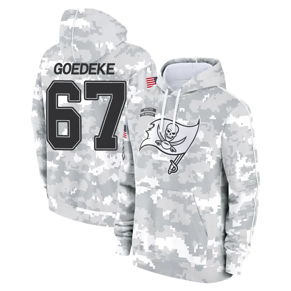 Tuec TB.Buccaneers #67 Luke Goedeke Player Arctic Camo Limited Salute to Service Pullover Hoodies Game Stitched Jerseys