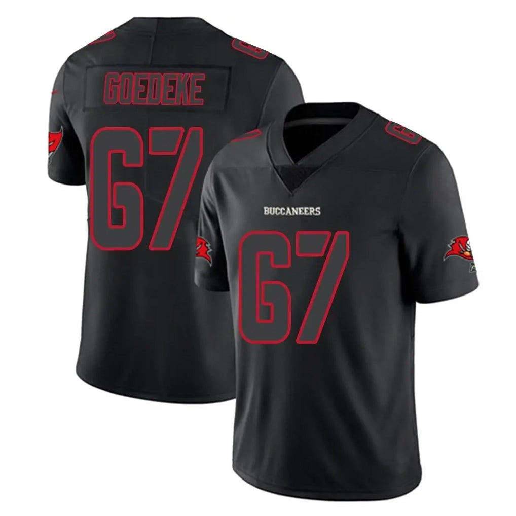 Tuec TB.Buccaneers #67 Luke Goedeke Player Black Impact Limited Home Game Stitched Jerseys
