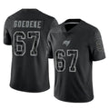 Tuec TB.Buccaneers #67 Luke Goedeke Player Black Reflective Limited Home Game Stitched Jerseys