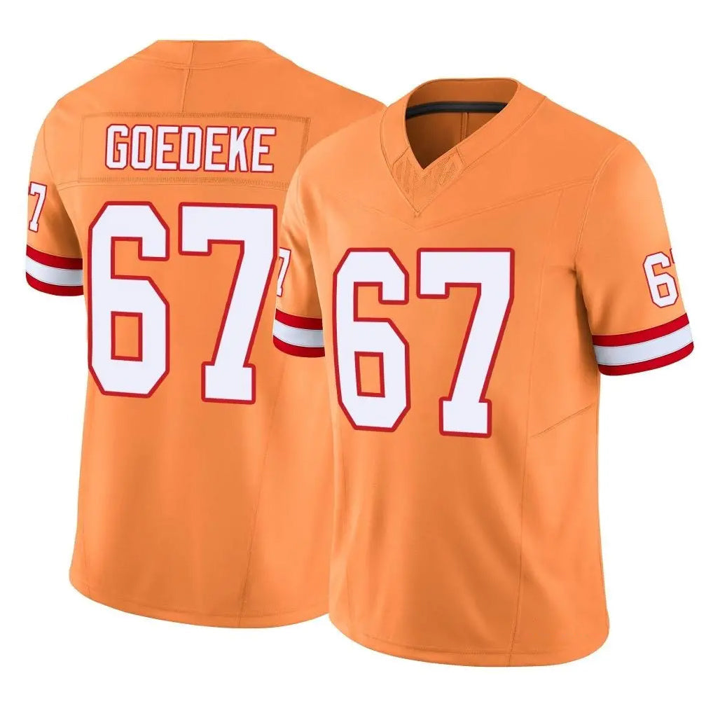 Tuec TB.Buccaneers #67 Luke Goedeke Player Orange Limited Vapor F.U.S.E. Home Game Stitched Jerseys