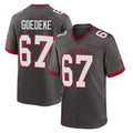 Tuec TB.Buccaneers #67 Luke Goedeke Player Pewter Alternate Home Game Stitched Jerseys