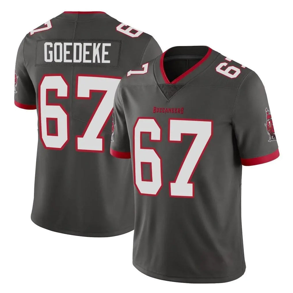 Tuec TB.Buccaneers #67 Luke Goedeke Player Pewter Limited Alternate Vapor Home Game Stitched Jerseys