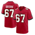 Tuec TB.Buccaneers #67 Luke Goedeke Player Red Home Game Stitched Jerseys