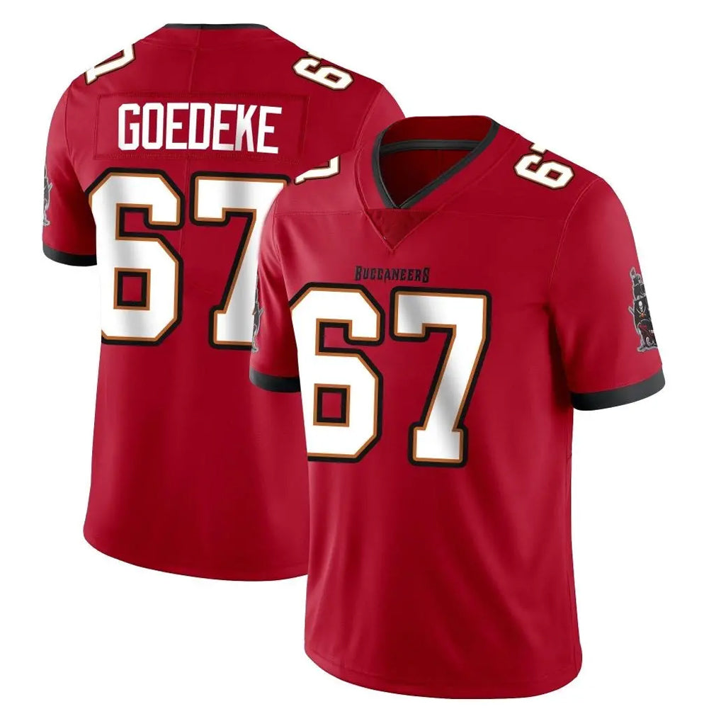 Tuec TB.Buccaneers #67 Luke Goedeke Player Red Limited Vapor Home Game Stitched Jerseys