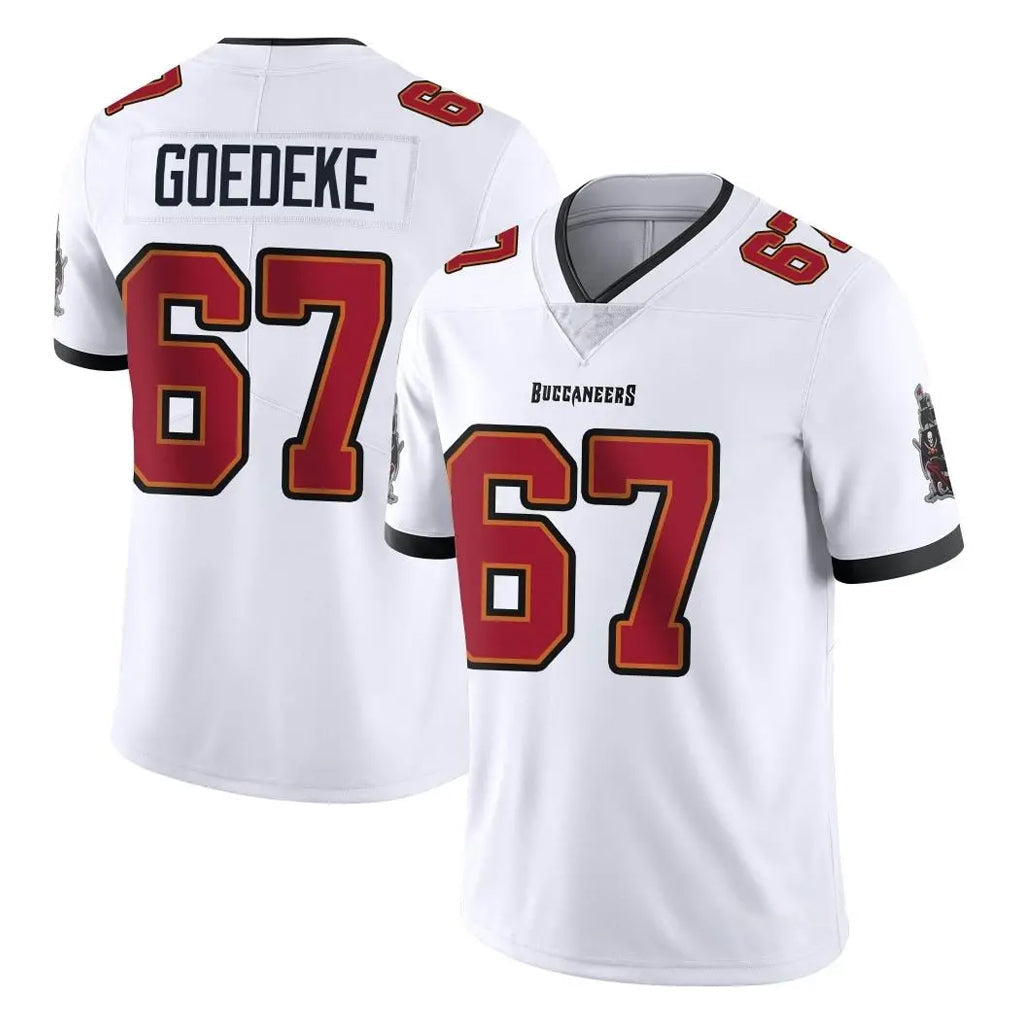Tuec TB.Buccaneers #67 Luke Goedeke Player White Limited Vapor Untouchable Home Game Stitched Jerseys