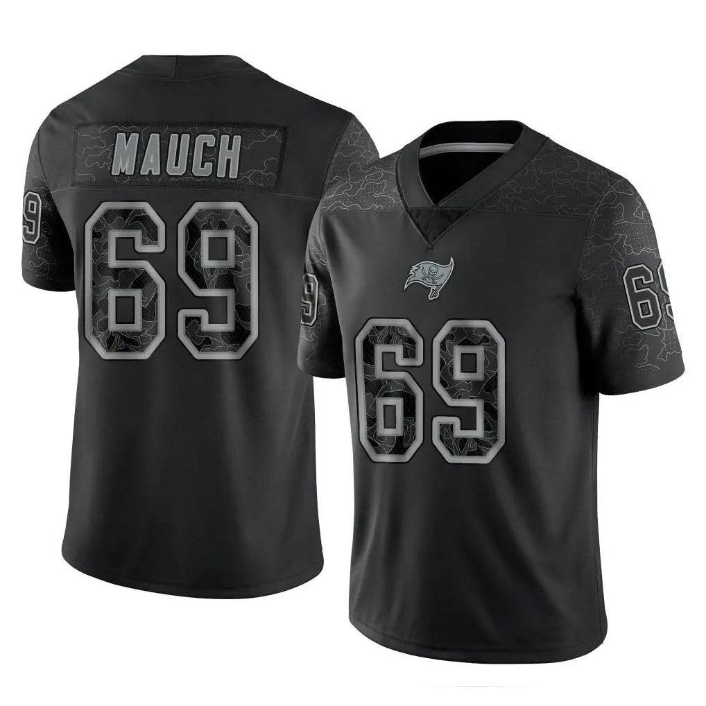 Tuec TB.Buccaneers #69 Cody Mauch Player Black Reflective Limited Home Game Stitched Jerseys