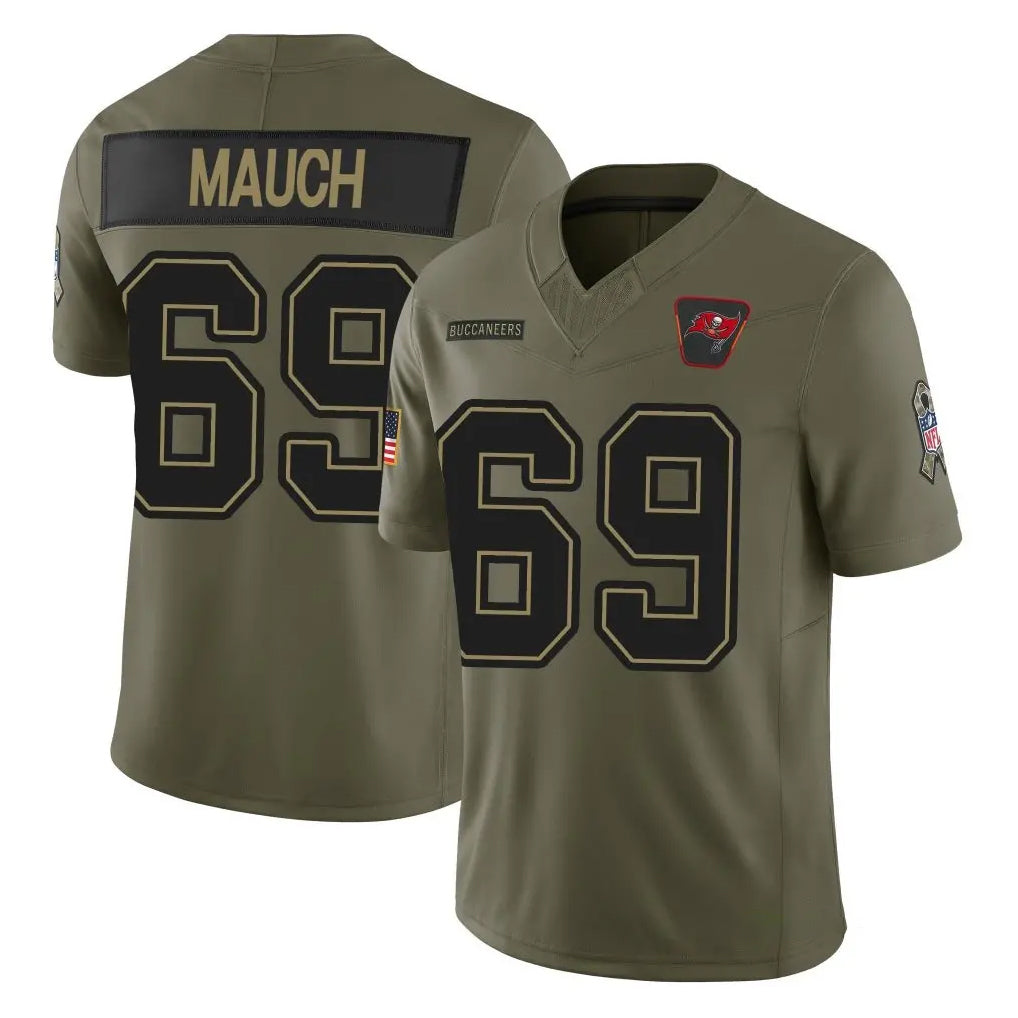 Tuec TB.Buccaneers #69 Cody Mauch Player Olive 2025 Salute To Service Limited Home Game Stitched Jerseys