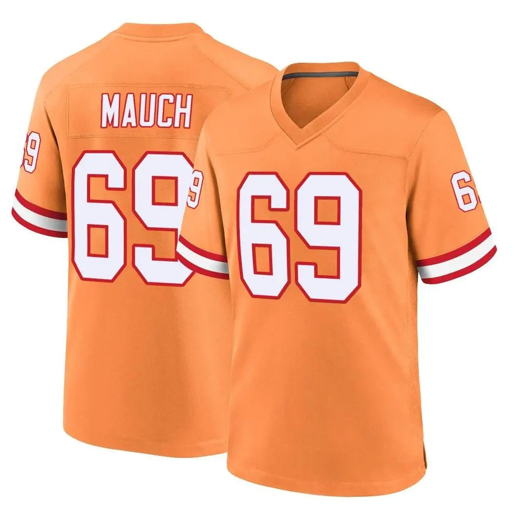 Tuec TB.Buccaneers #69 Cody Mauch Player Orange Throwback Home Game Stitched Jerseys