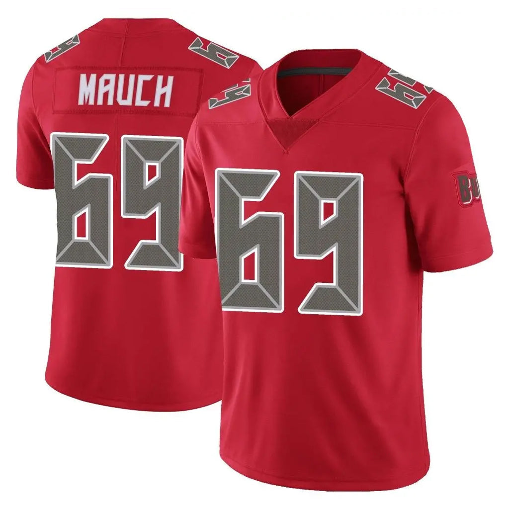 Tuec TB.Buccaneers #69 Cody Mauch Player Red Limited Color Rush Home Game Stitched Jerseys
