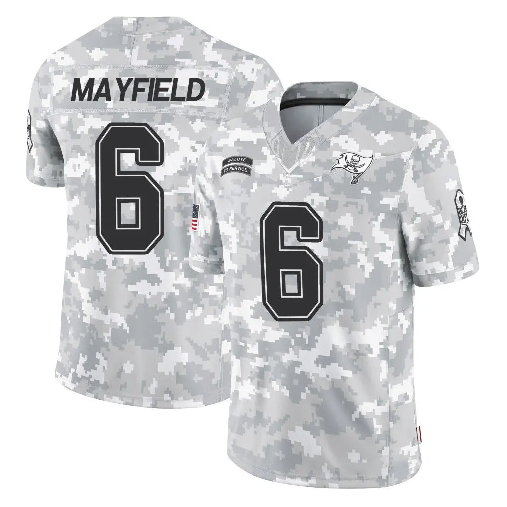 Tuec TB.Buccaneers #6 Baker Mayfield Player Arctic Camo Limited Salute To Service Home Game Stitched Jerseys