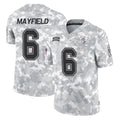 Tuec TB.Buccaneers #6 Baker Mayfield Player Arctic Camo Limited Salute To Service Home Game Stitched Jerseys
