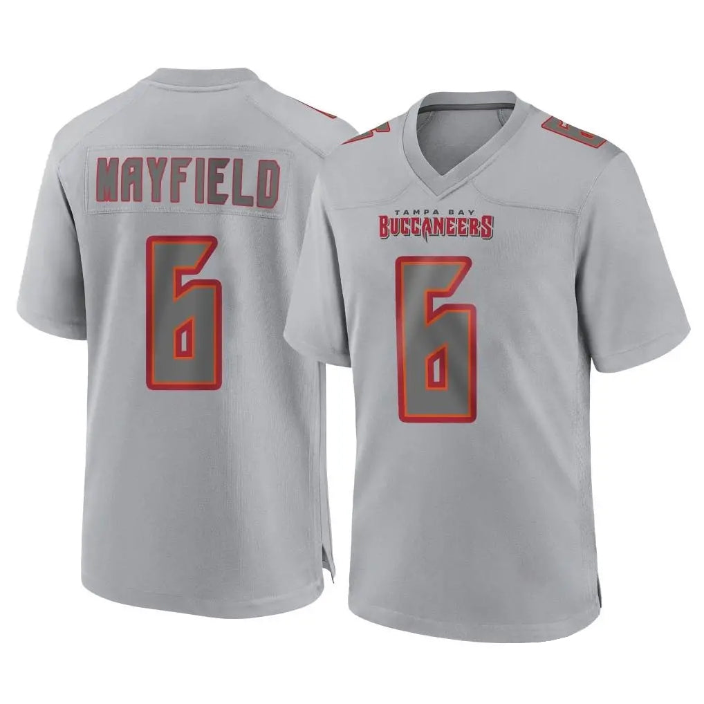 Tuec TB.Buccaneers #6 Baker Mayfield Player Gray Atmosphere Fashion Home Game Stitched Jerseys