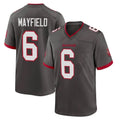 Tuec TB.Buccaneers #6 Baker Mayfield Player Pewter Alternate Home Game Stitched Jerseys