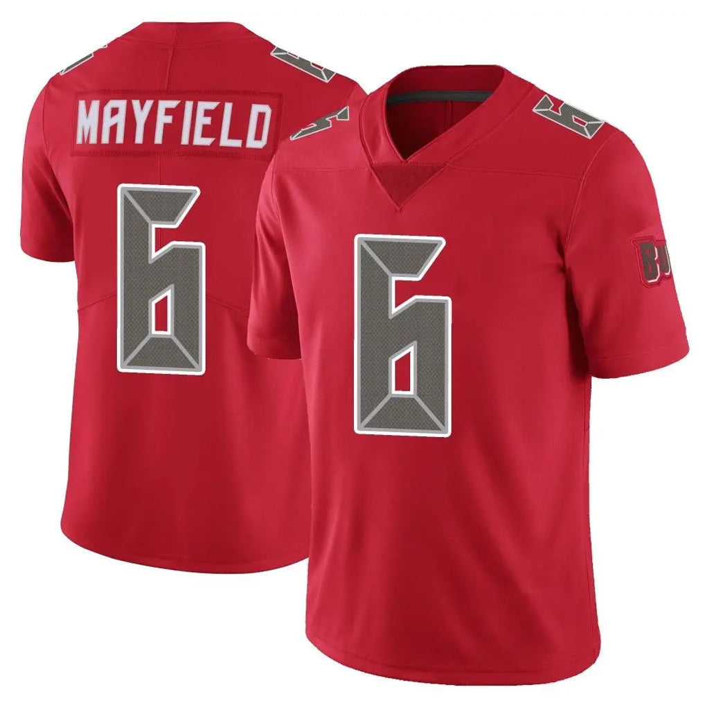 Tuec TB.Buccaneers #6 Baker Mayfield Player Red Limited Color Rush Home Game Stitched Jerseys