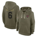 tuec TB.Buccaneers #6 Baker Mayfield Player Salute to Service Olive Hoodies Stitched Jerseys