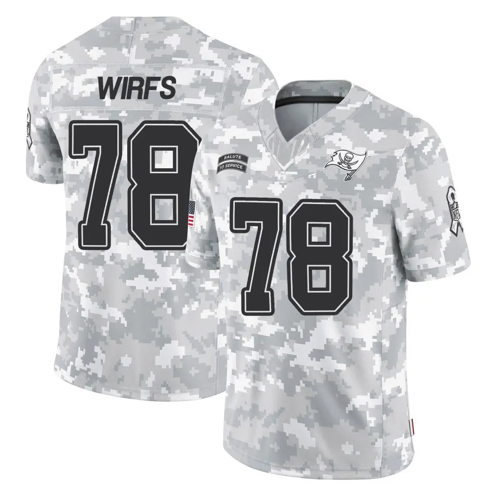 Tuec TB.Buccaneers #78 Tristan Wirfs Player Arctic Camo Limited Salute To Service Home Game Stitched Jerseys