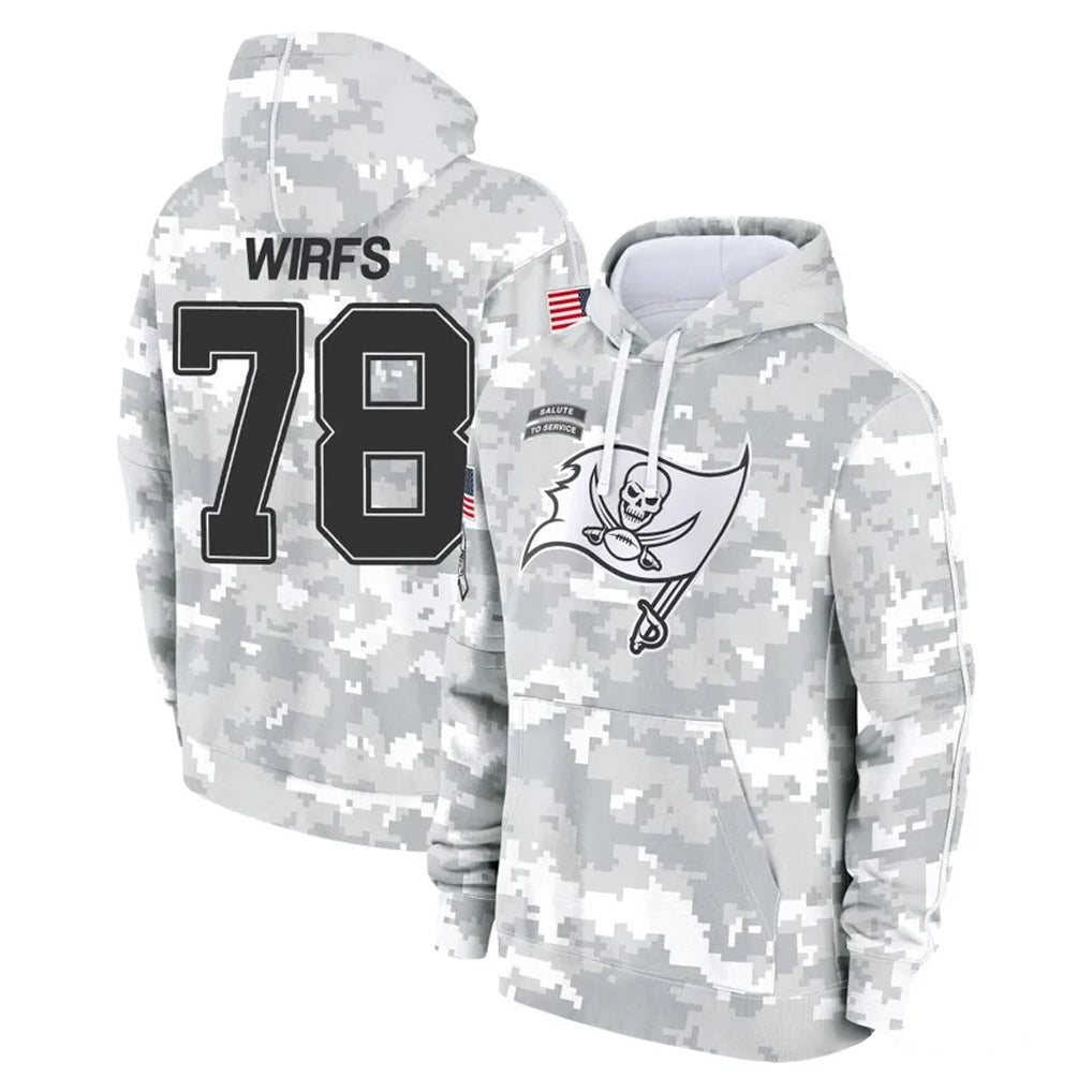 Tuec TB.Buccaneers #78 Tristan Wirfs Player Arctic Camo Limited Salute to Service Pullover Hoodies Game Stitched Jerseys