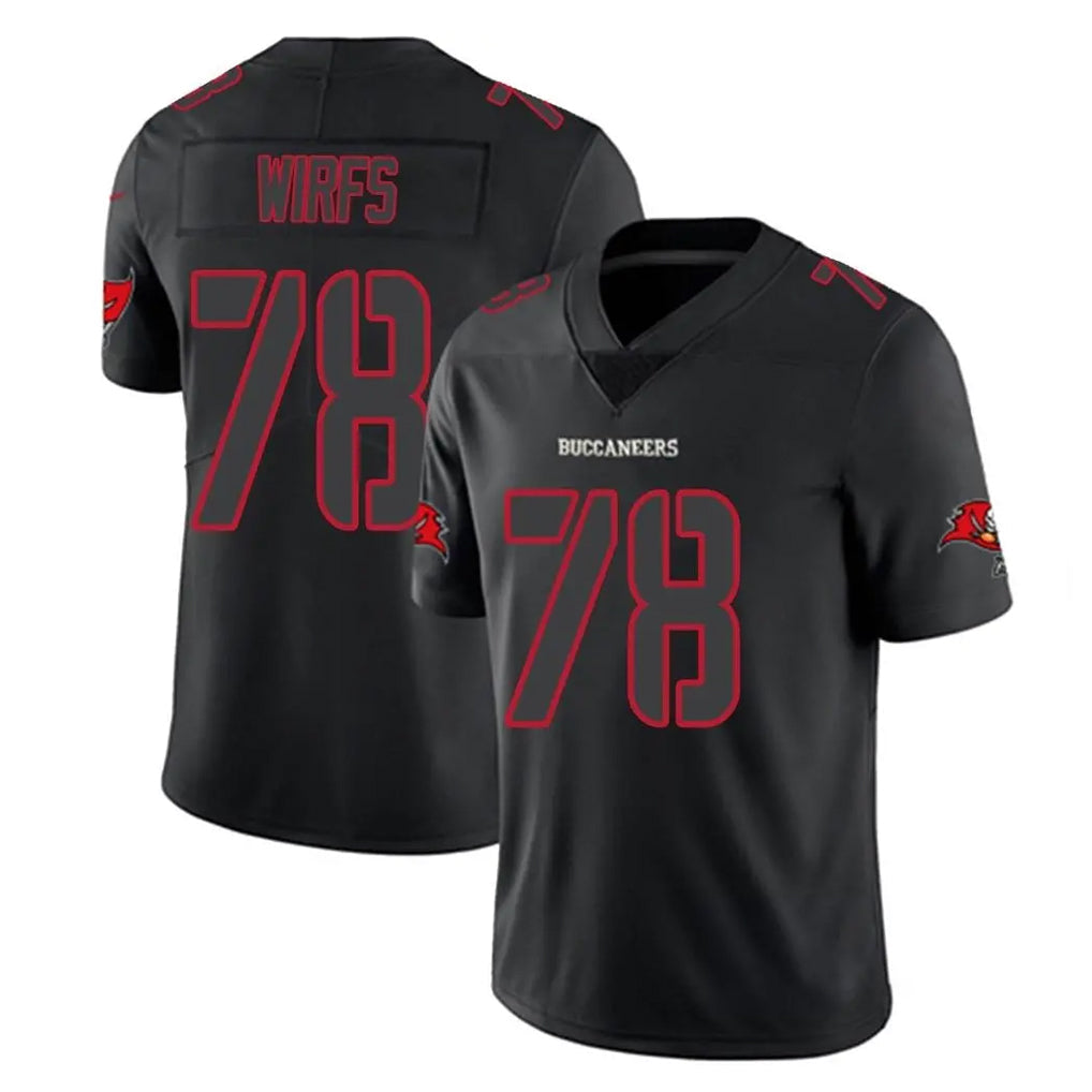 Tuec TB.Buccaneers #78 Tristan Wirfs Player Black Impact Limited Home Game Stitched Jerseys