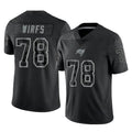 Tuec TB.Buccaneers #78 Tristan Wirfs Player Black Reflective Limited Home Game Stitched Jerseys
