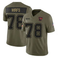 Tuec TB.Buccaneers #78 Tristan Wirfs Player Olive 2025 Salute To Service Limited Home Game Stitched Jerseys