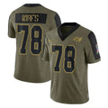 Tuec TB.Buccaneers #78 Tristan Wirfs Player Olive Salute To Service Limited Game Stitched Jerseys