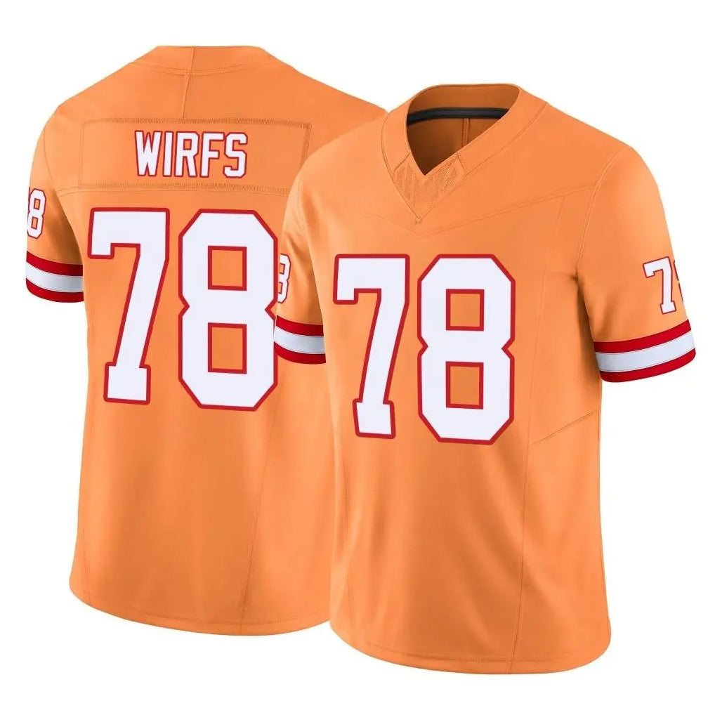 Tuec TB.Buccaneers #78 Tristan Wirfs Player Orange Limited Vapor F.U.S.E. Home Game Stitched Jerseys