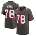 Tuec TB.Buccaneers #78 Tristan Wirfs Player Pewter Alternate Home Game Stitched Jerseys