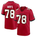 Tuec TB.Buccaneers #78 Tristan Wirfs Player Red Home Game Stitched Jerseys