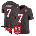 Tuec TB.Buccaneers #7 Bucky Irving Player Pewter 50th Season Vapor Limited Home Game Stitched Jerseys