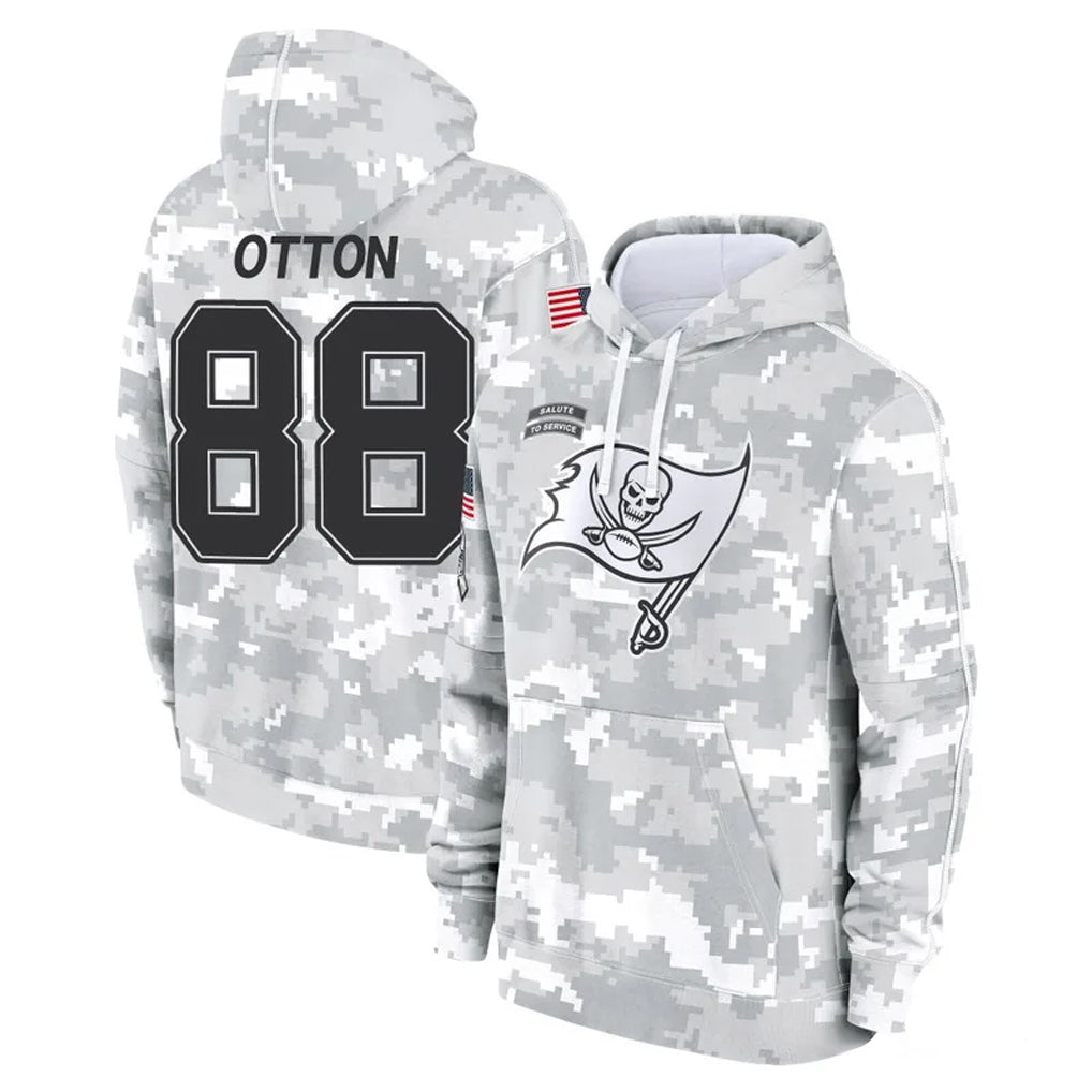 Tuec TB.Buccaneers #88 Cade Otton Player Arctic Camo Limited Salute to Service Pullover Hoodies Game Stitched Jerseys