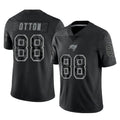 Tuec TB.Buccaneers #88 Cade Otton Player Black Reflective Limited Home Game Stitched Jerseys