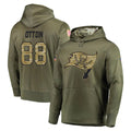 Tuec TB.Buccaneers #88 Cade Otton Player Olive Salute to Service Pullover Hoodie Home Game Stitched Jerseys