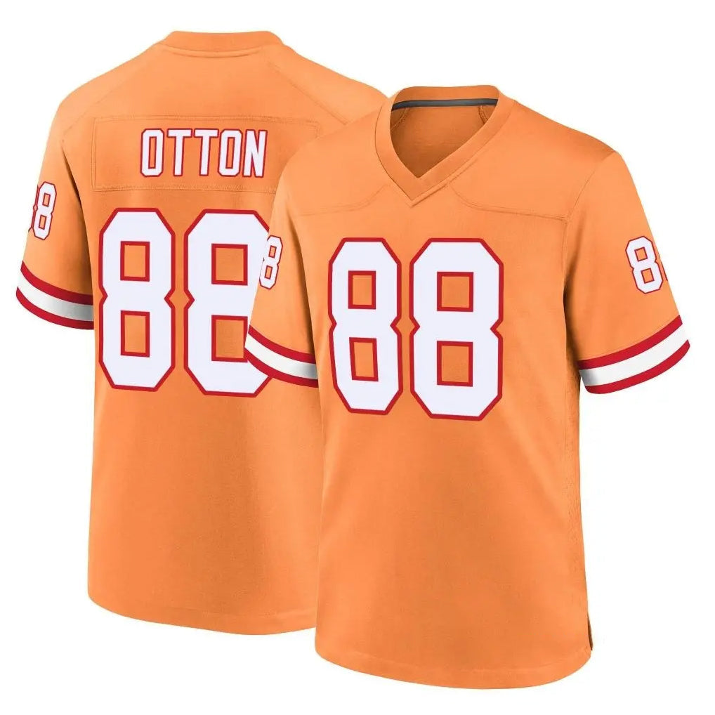 Tuec TB.Buccaneers #88 Cade Otton Player Orange Throwback Home Game Stitched Jerseys