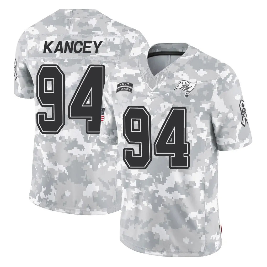 Tuec TB.Buccaneers #94 Calijah Kancey Player Arctic Camo Limited Salute To Service Home Game Stitched Jerseys