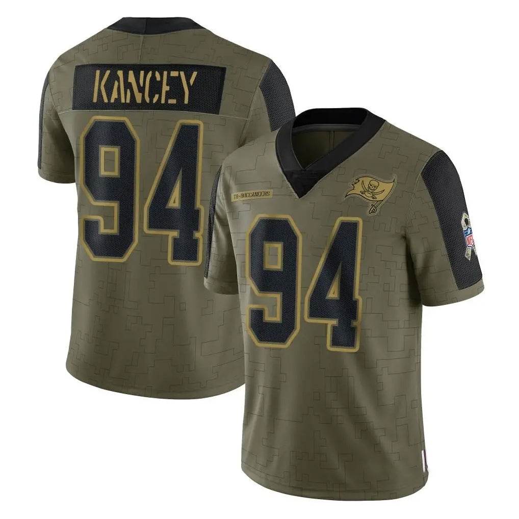 Tuec TB.Buccaneers #94 Calijah Kancey Player Olive Salute To Service Limited Game Stitched Jerseys