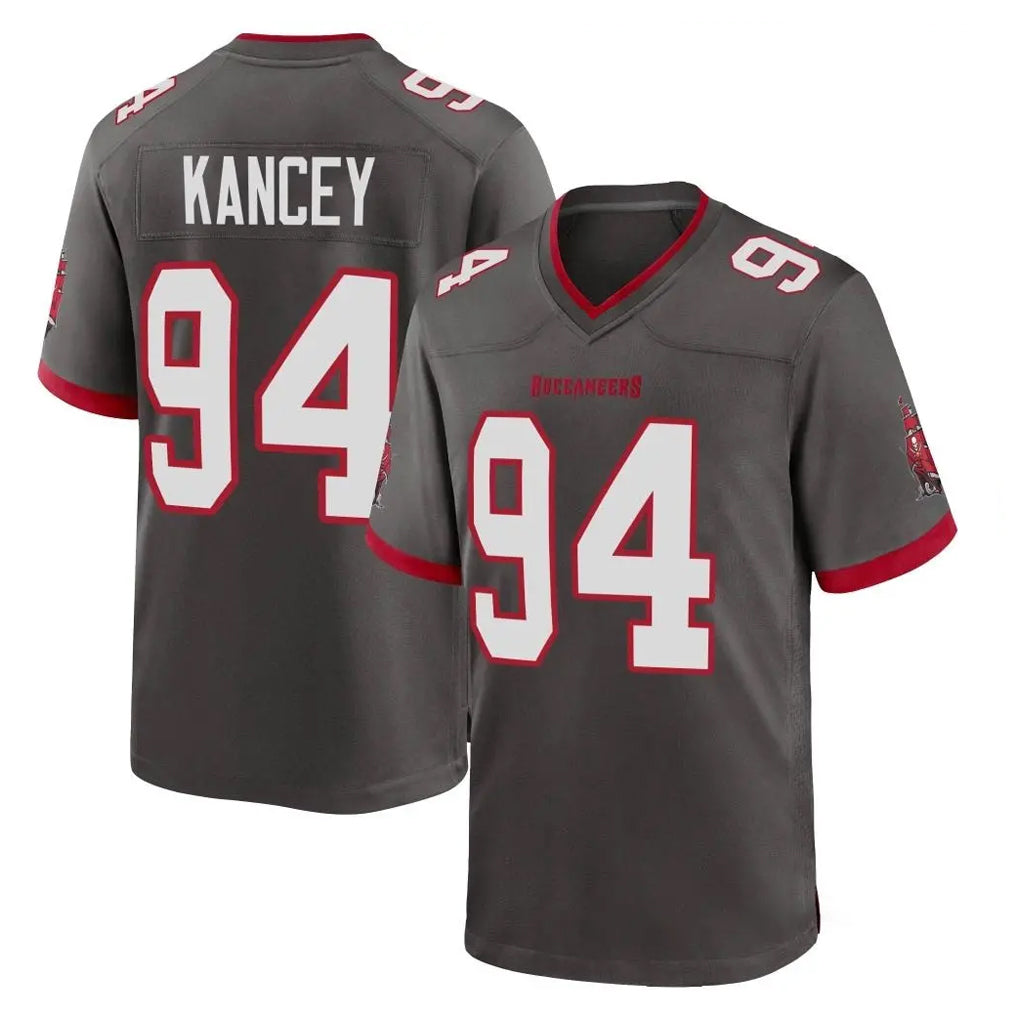 Tuec TB.Buccaneers #94 Calijah Kancey Player Pewter Alternate Home Game Stitched Jerseys