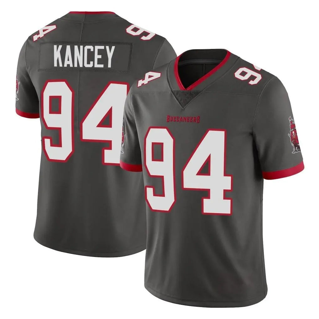 Tuec TB.Buccaneers #94 Calijah Kancey Player Pewter Limited Alternate Vapor Home Game Stitched Jerseys