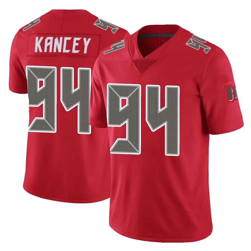 Tuec TB.Buccaneers #94 Calijah Kancey Player Red Limited Color Rush Home Game Stitched Jerseys