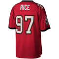Tuec TB.Buccaneers #97 Simeon Rice Mitchell & Ness Red Legacy Replica Stitched Puhic Jersey