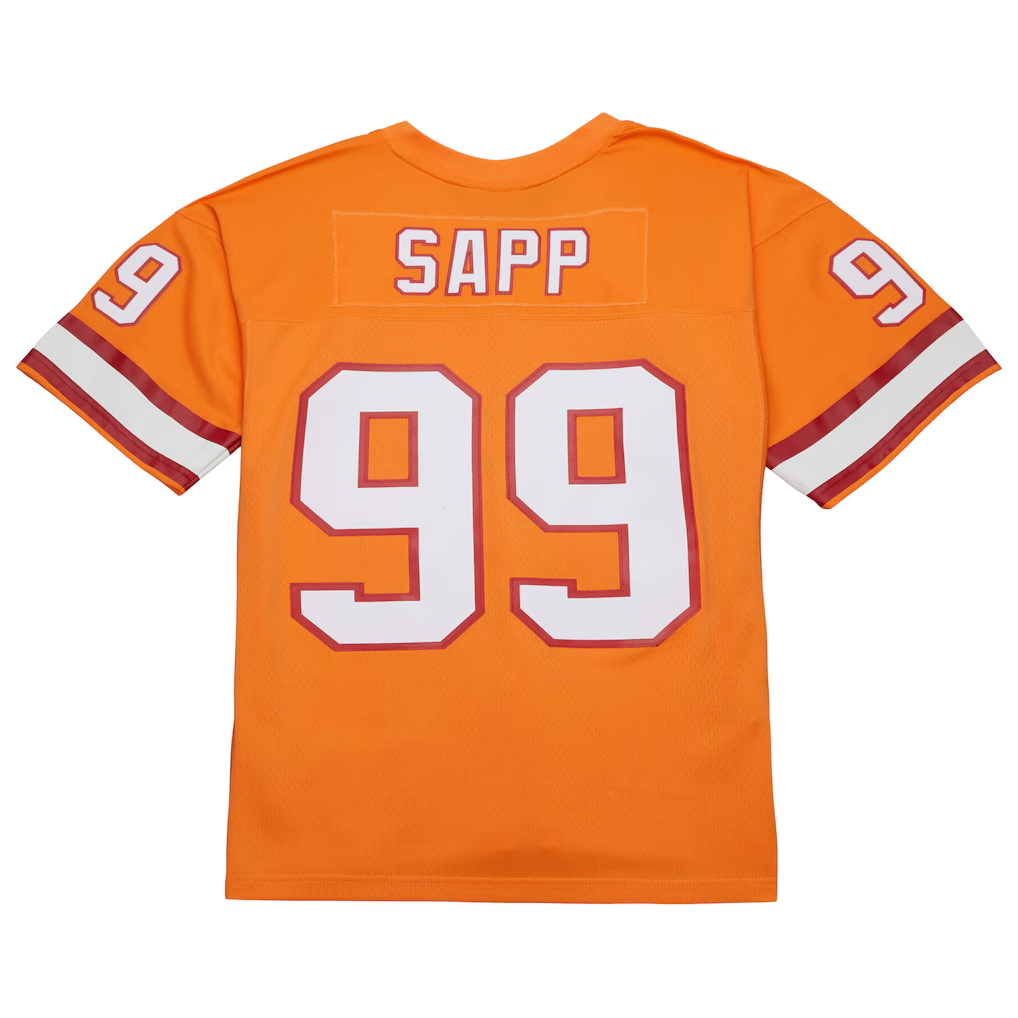 Tuec TB.Buccaneers #99 Warren Sapp Mitchell & Ness Orange 1995 Legacy Replica Jersey Stitched Puhic