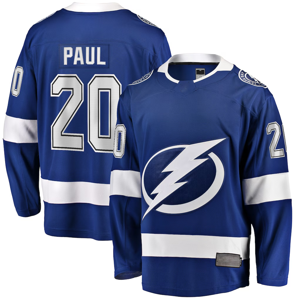 Tuec TB.Lightning #20 Nicholas Paul Blue Home Breakaway Player Jerseys