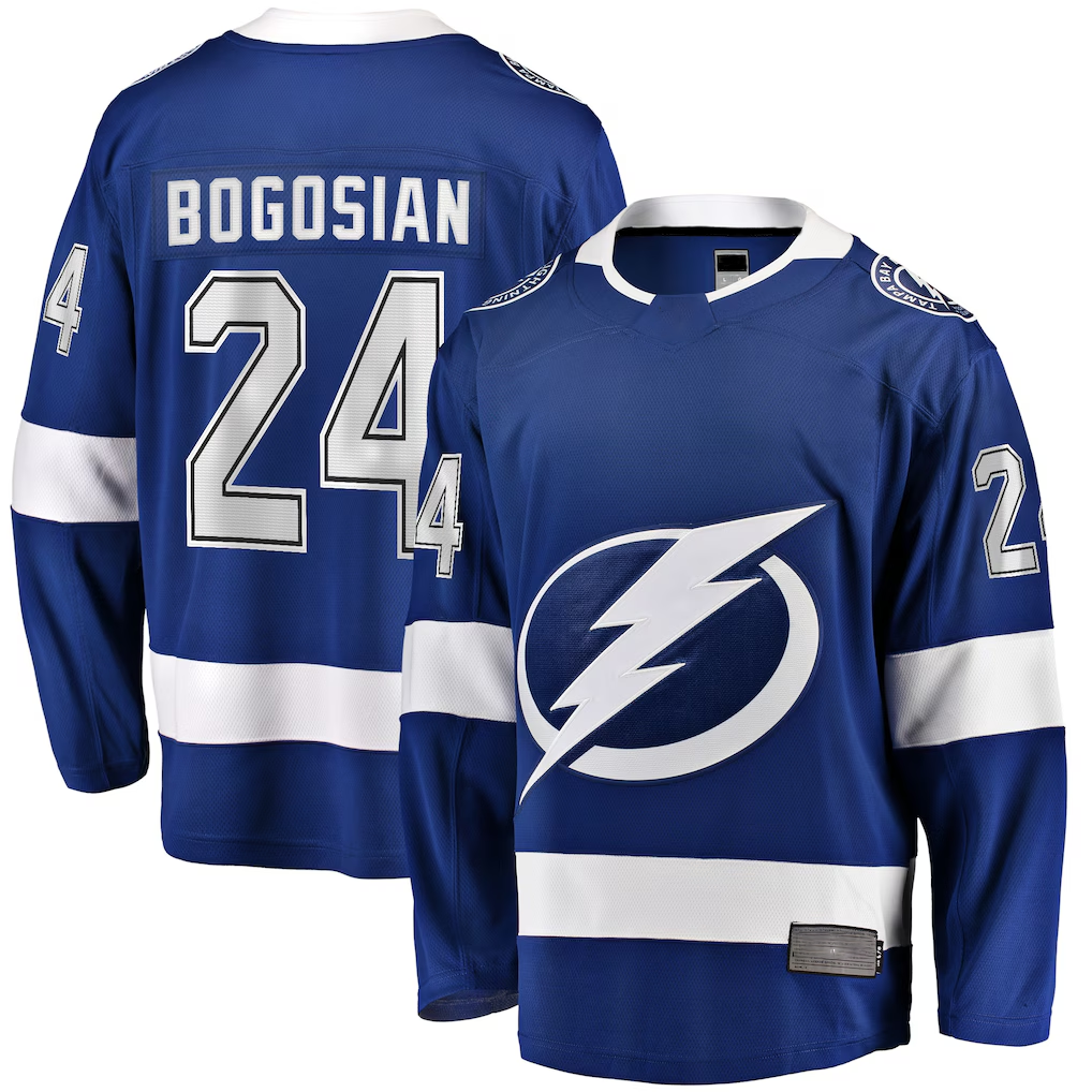 Tuec TB.Lightning #24 Zach Bogosian Blue Home Breakaway Player Jerseys