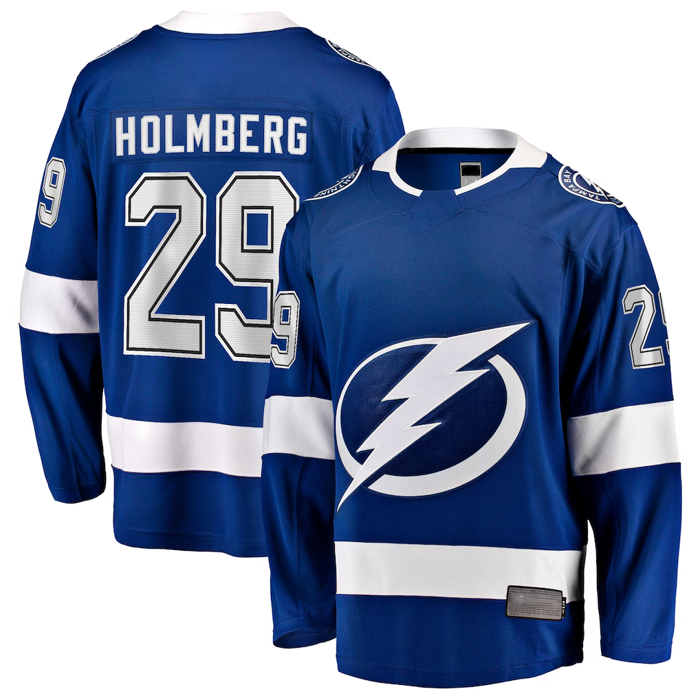 Tuec TB.Lightning #29 Pontus Holmberg Blue Home Breakaway Player Jerseys