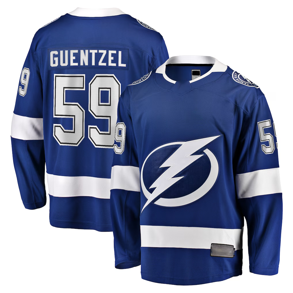 Tuec TB.Lightning #59 Jake Guentzel Blue Home Premier Breakaway Player Jerseys