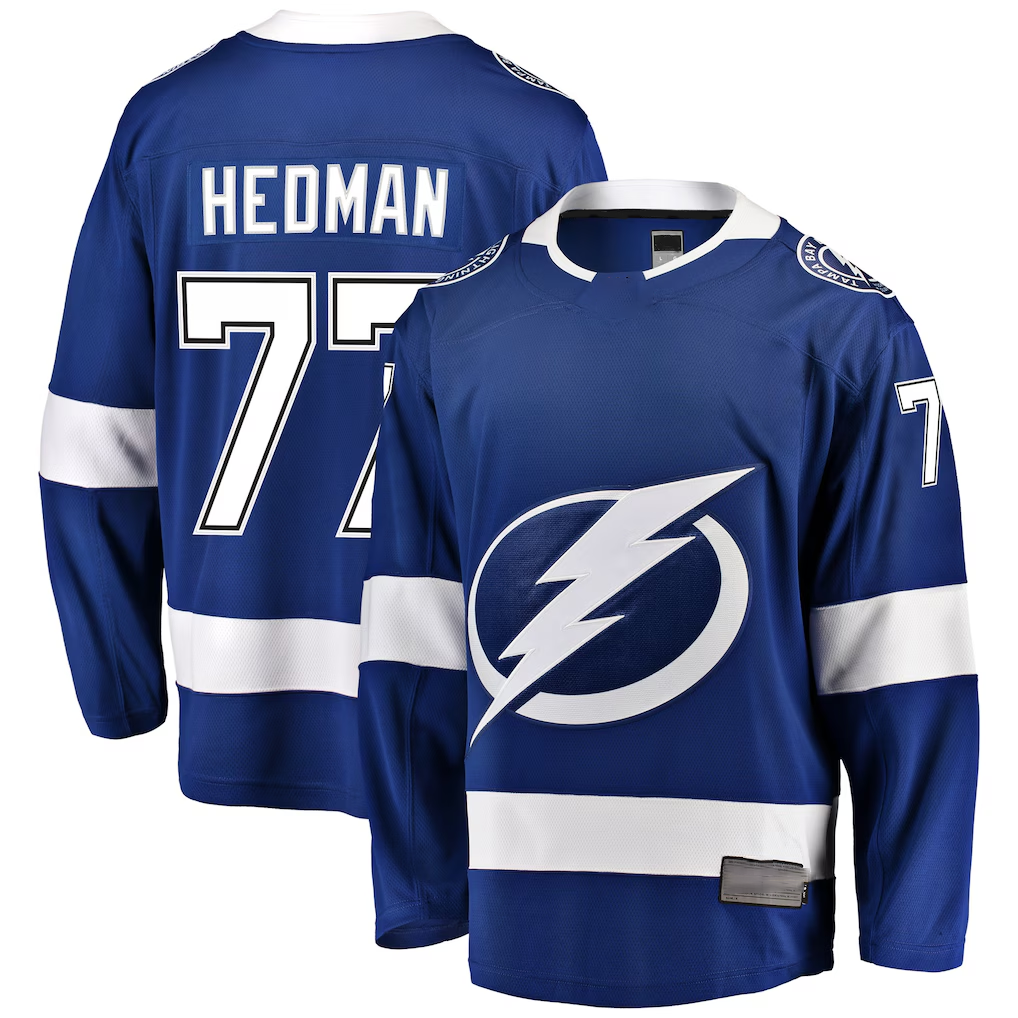 Tuec TB.Lightning #77 Victor Hedman Blue Home Breakaway Jerseys