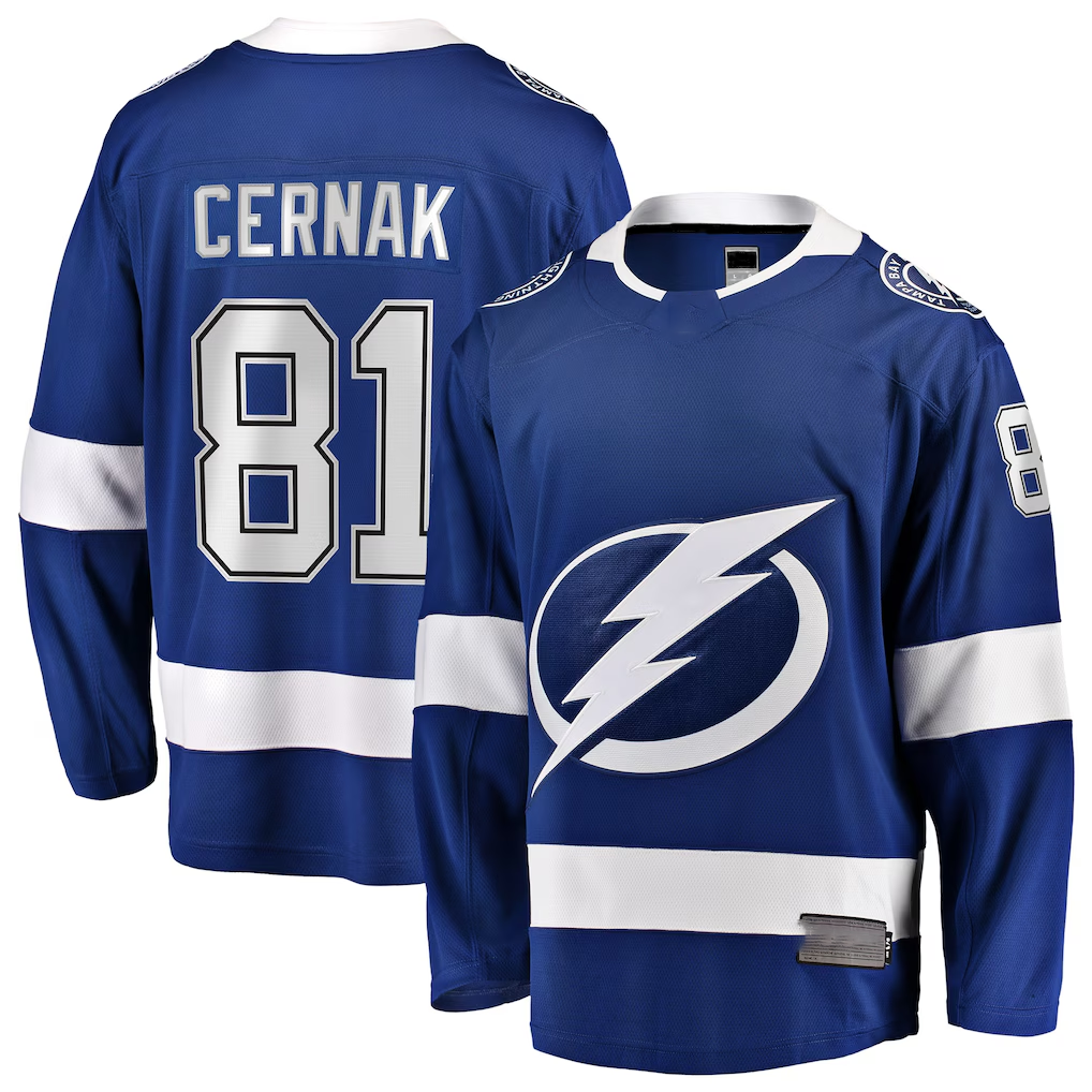 Tuec TB.Lightning #81 Erik Cernak Blue Home Breakaway Player Jerseys